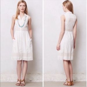 Anthropologie white shirt dress